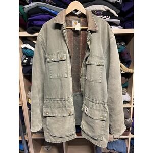 vtg 90s CARHARTT BLANKET LINED Jacket // faded dickie farmer cowboy western